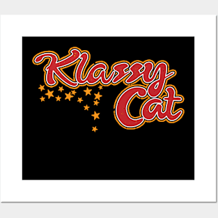 Klassy Cat (dark) Posters and Art